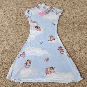 Dolls Kill Sugar Thrillz Cherub Mesh Dress